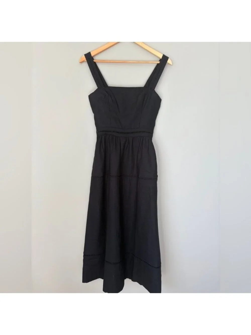 NEW Reformation Everett Sleeveless Linen Embroidered Midi Dress | US 6 UK 10 - Picture 9 of 15